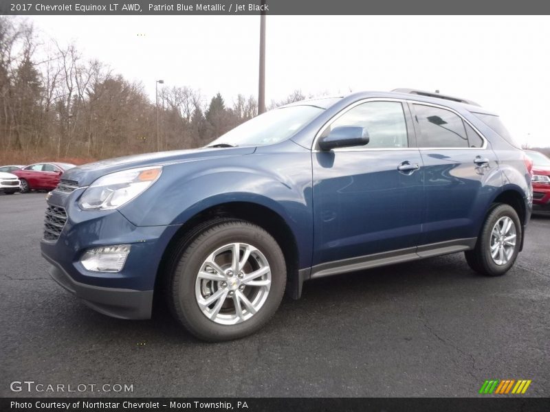 Patriot Blue Metallic / Jet Black 2017 Chevrolet Equinox LT AWD