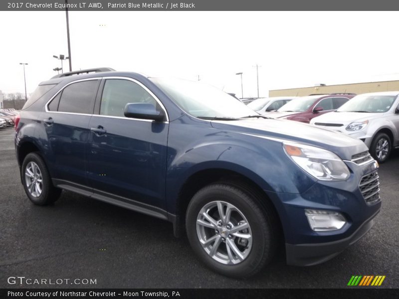 Patriot Blue Metallic / Jet Black 2017 Chevrolet Equinox LT AWD