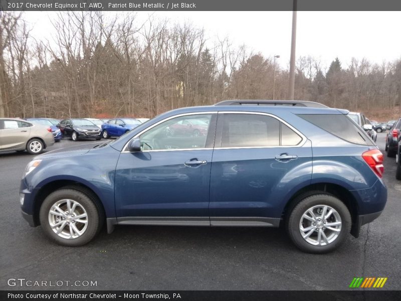 Patriot Blue Metallic / Jet Black 2017 Chevrolet Equinox LT AWD