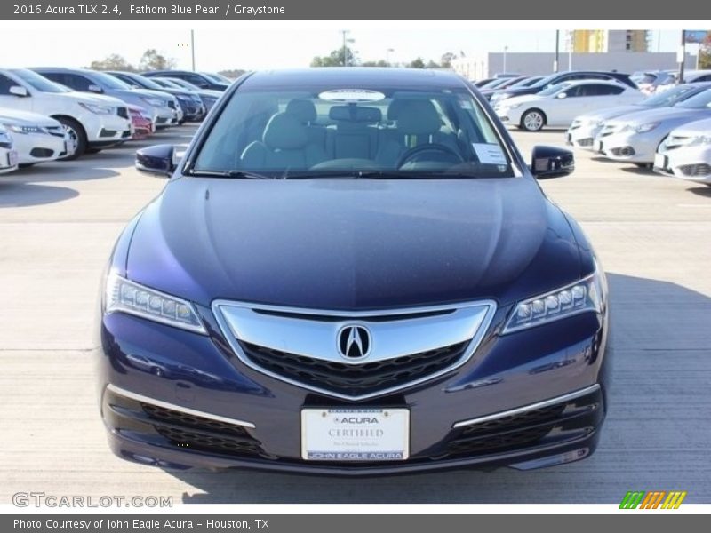 Fathom Blue Pearl / Graystone 2016 Acura TLX 2.4