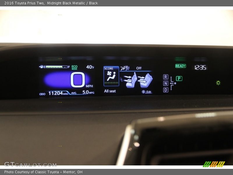 Midnight Black Metallic / Black 2016 Toyota Prius Two
