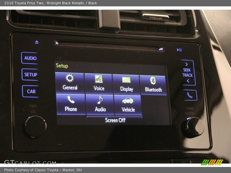 Midnight Black Metallic / Black 2016 Toyota Prius Two