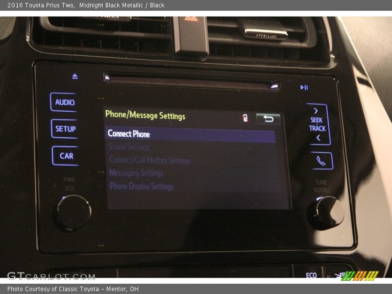 Midnight Black Metallic / Black 2016 Toyota Prius Two