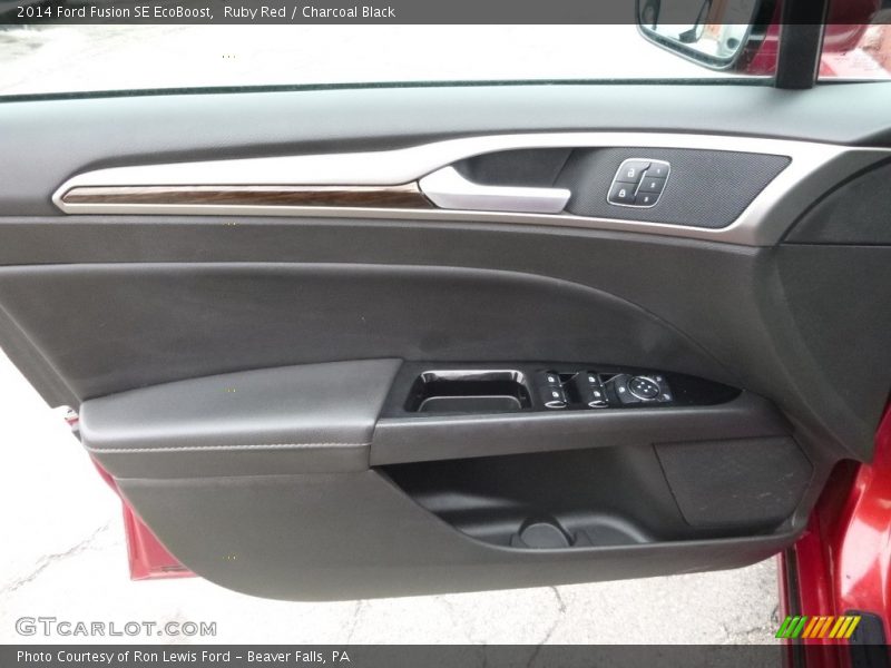 Ruby Red / Charcoal Black 2014 Ford Fusion SE EcoBoost
