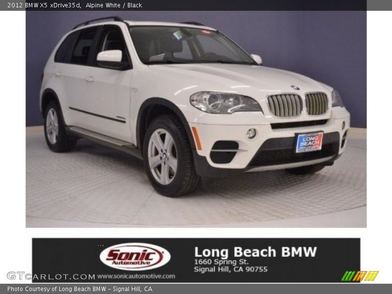Alpine White / Black 2012 BMW X5 xDrive35d