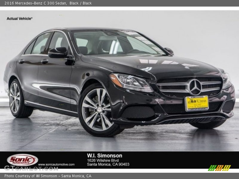 Black / Black 2016 Mercedes-Benz C 300 Sedan