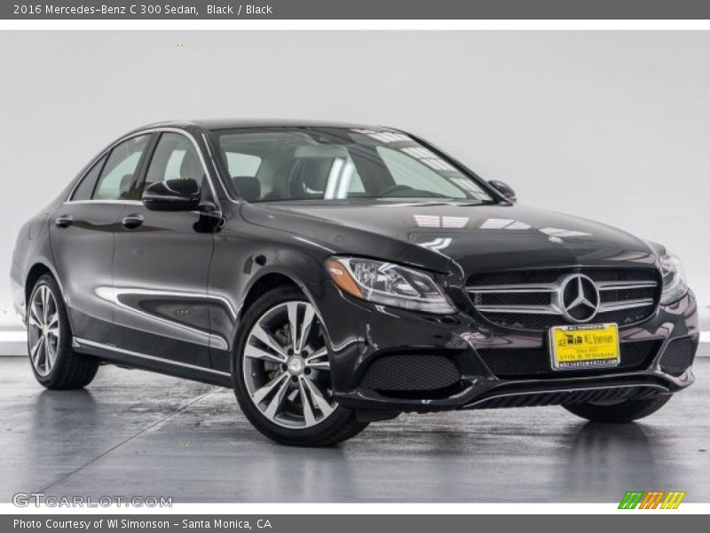 Black / Black 2016 Mercedes-Benz C 300 Sedan