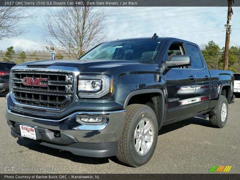 Dark Slate Metallic / Jet Black 2017 GMC Sierra 1500 SLE Double Cab 4WD