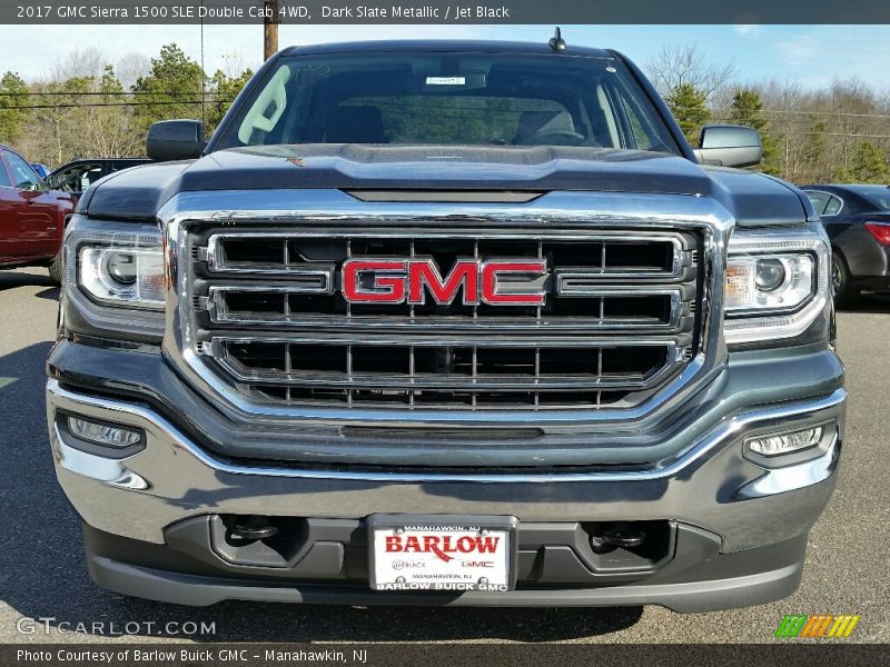 Dark Slate Metallic / Jet Black 2017 GMC Sierra 1500 SLE Double Cab 4WD