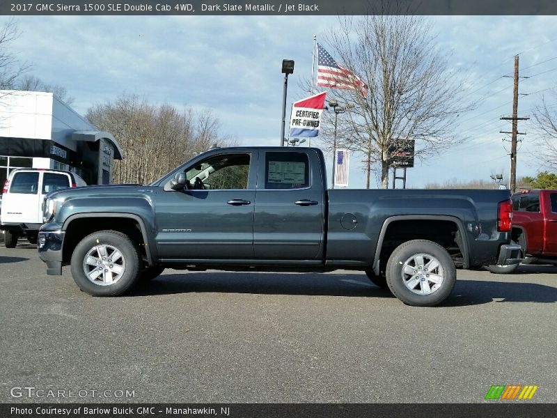 Dark Slate Metallic / Jet Black 2017 GMC Sierra 1500 SLE Double Cab 4WD