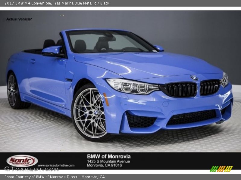 Yas Marina Blue Metallic / Black 2017 BMW M4 Convertible