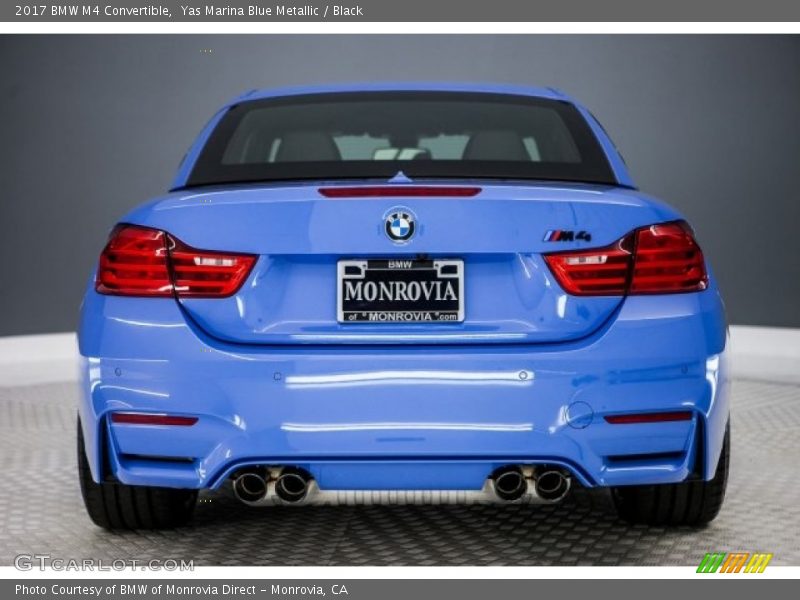 Yas Marina Blue Metallic / Black 2017 BMW M4 Convertible