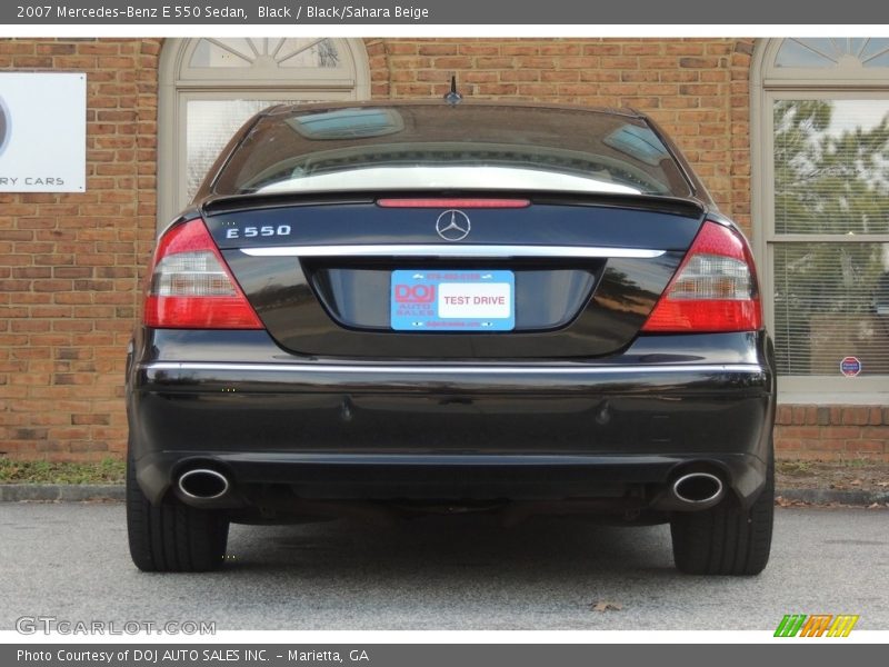 Black / Black/Sahara Beige 2007 Mercedes-Benz E 550 Sedan