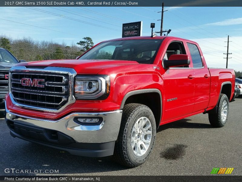 Cardinal Red / Cocoa/­Dune 2017 GMC Sierra 1500 SLE Double Cab 4WD