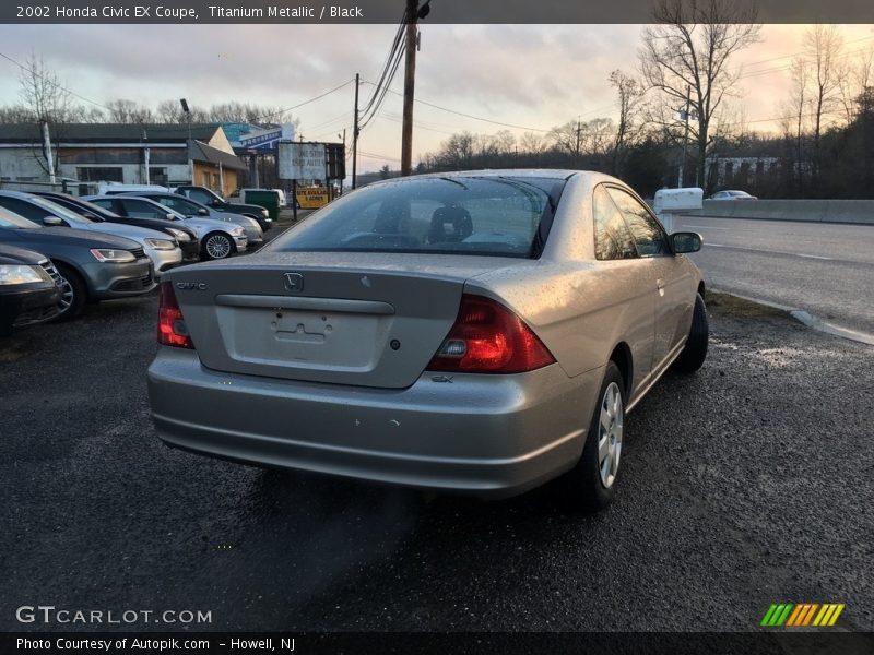 Titanium Metallic / Black 2002 Honda Civic EX Coupe