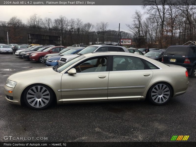 Platinum Beige Pearl Effect / Beige 2004 Audi A8 L 4.2 quattro