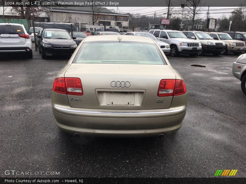 Platinum Beige Pearl Effect / Beige 2004 Audi A8 L 4.2 quattro