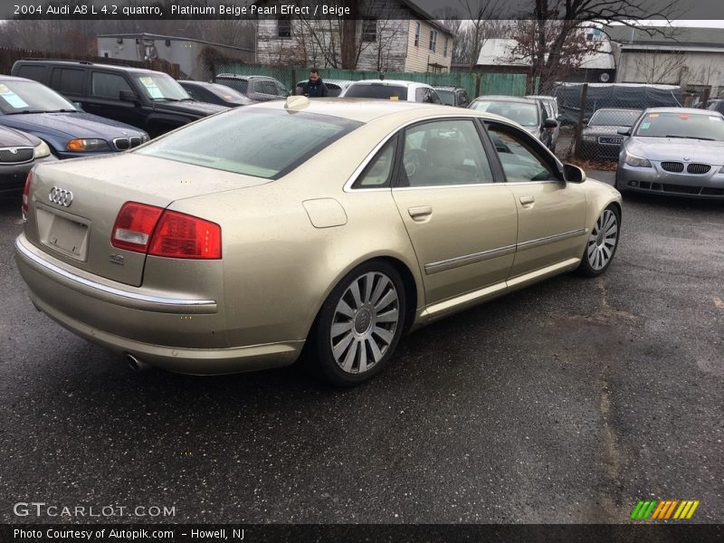 Platinum Beige Pearl Effect / Beige 2004 Audi A8 L 4.2 quattro