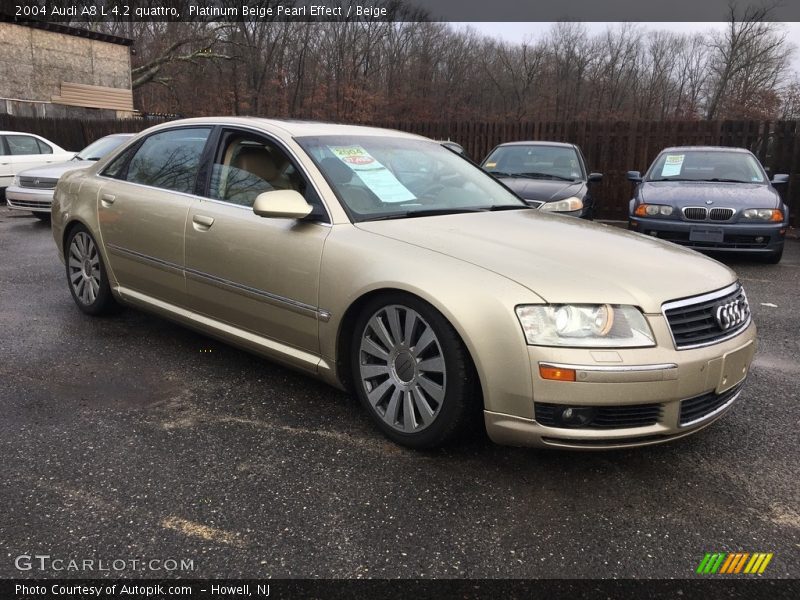 Platinum Beige Pearl Effect / Beige 2004 Audi A8 L 4.2 quattro