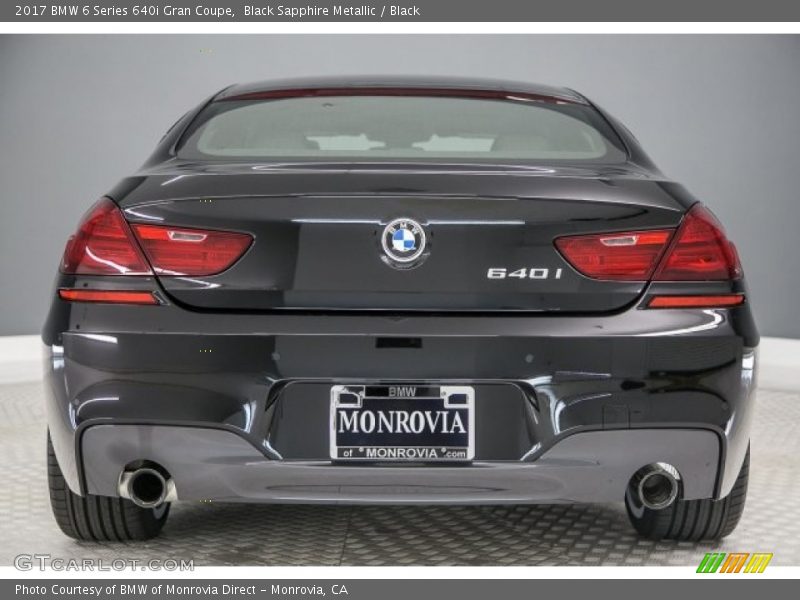 Black Sapphire Metallic / Black 2017 BMW 6 Series 640i Gran Coupe