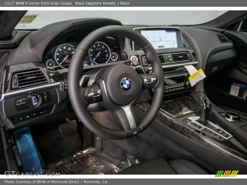 Black Sapphire Metallic / Black 2017 BMW 6 Series 640i Gran Coupe