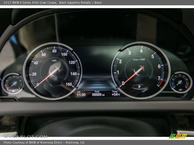 Black Sapphire Metallic / Black 2017 BMW 6 Series 640i Gran Coupe
