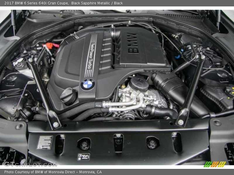 Black Sapphire Metallic / Black 2017 BMW 6 Series 640i Gran Coupe