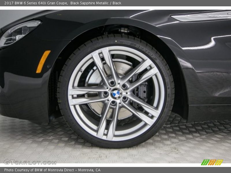 Black Sapphire Metallic / Black 2017 BMW 6 Series 640i Gran Coupe