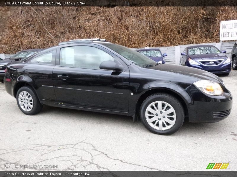 Black / Gray 2009 Chevrolet Cobalt LS Coupe