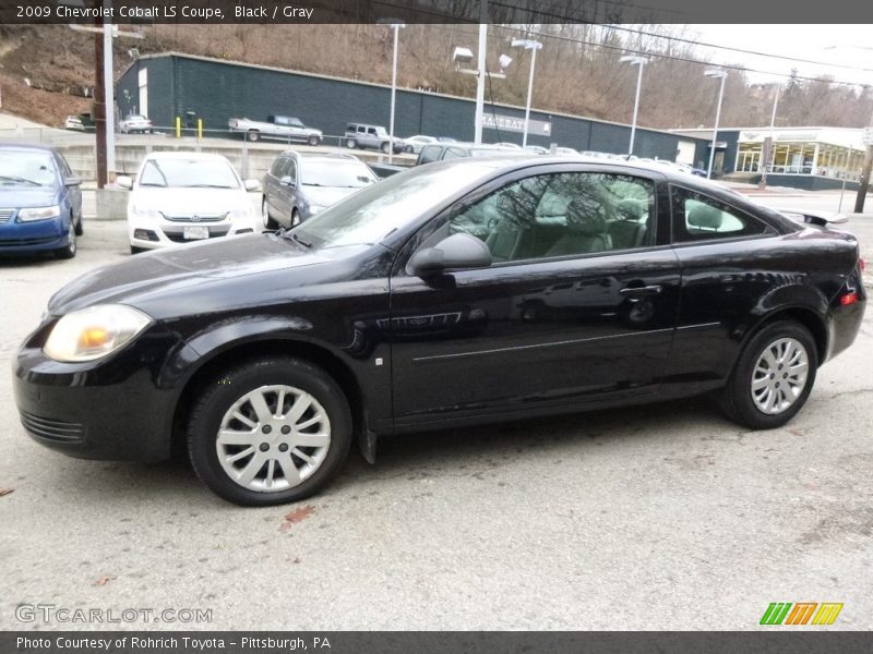 Black / Gray 2009 Chevrolet Cobalt LS Coupe