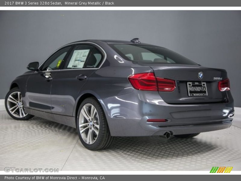 Mineral Grey Metallic / Black 2017 BMW 3 Series 328d Sedan