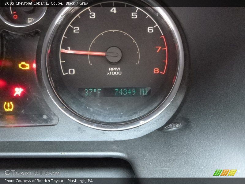 Black / Gray 2009 Chevrolet Cobalt LS Coupe