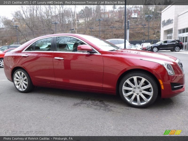 Red Obsession Tintcoat / Jet Black/Jet Black 2015 Cadillac ATS 2.0T Luxury AWD Sedan