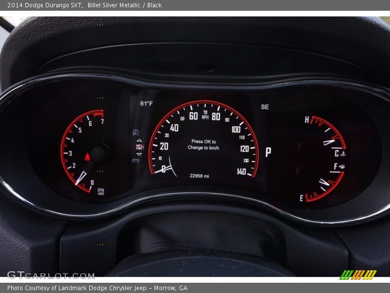 Billet Silver Metallic / Black 2014 Dodge Durango SXT