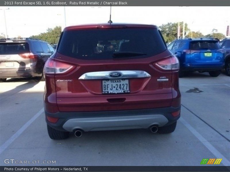 Ruby Red Metallic / Charcoal Black 2013 Ford Escape SEL 1.6L EcoBoost