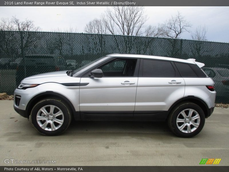 Indus Silver Metalllic / Ebony/Ebony 2016 Land Rover Range Rover Evoque SE