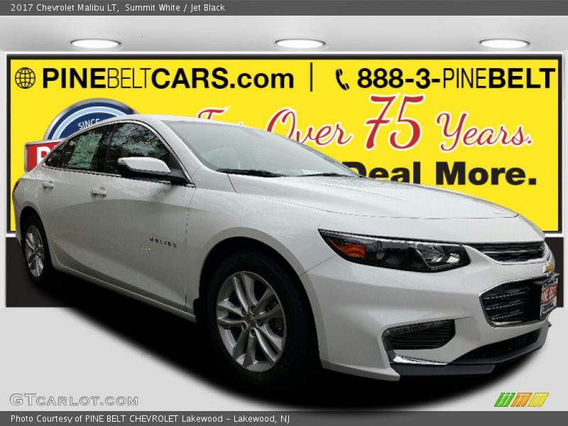 Summit White / Jet Black 2017 Chevrolet Malibu LT