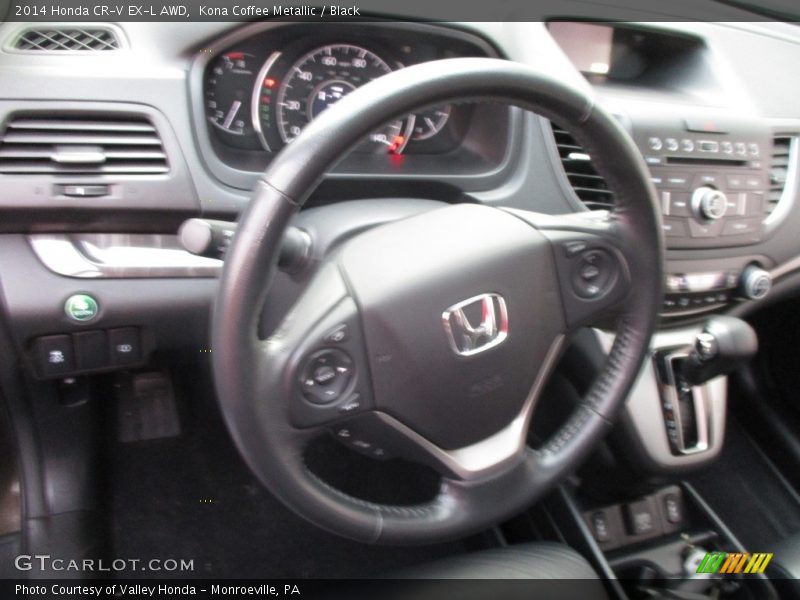 Kona Coffee Metallic / Black 2014 Honda CR-V EX-L AWD
