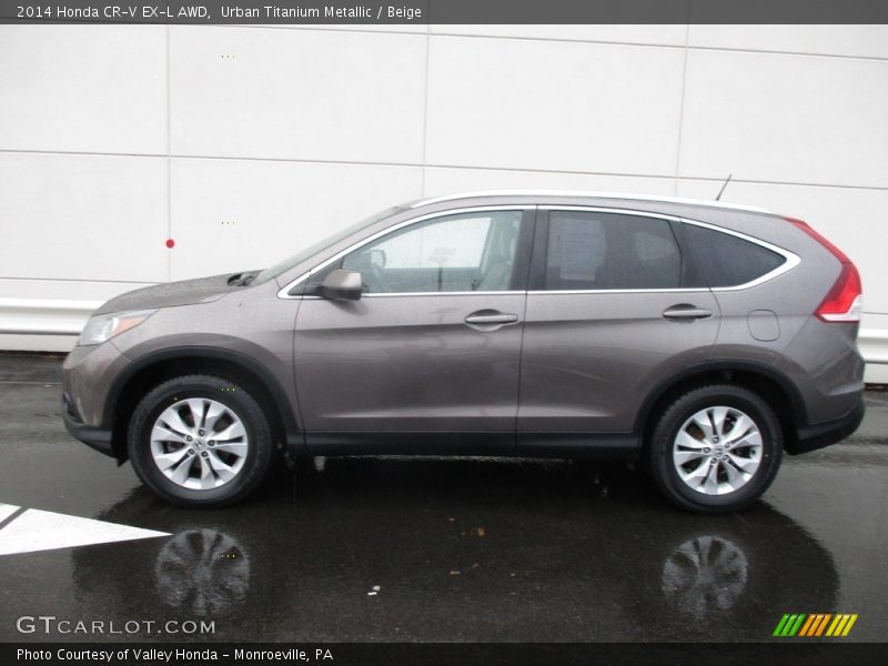 Urban Titanium Metallic / Beige 2014 Honda CR-V EX-L AWD