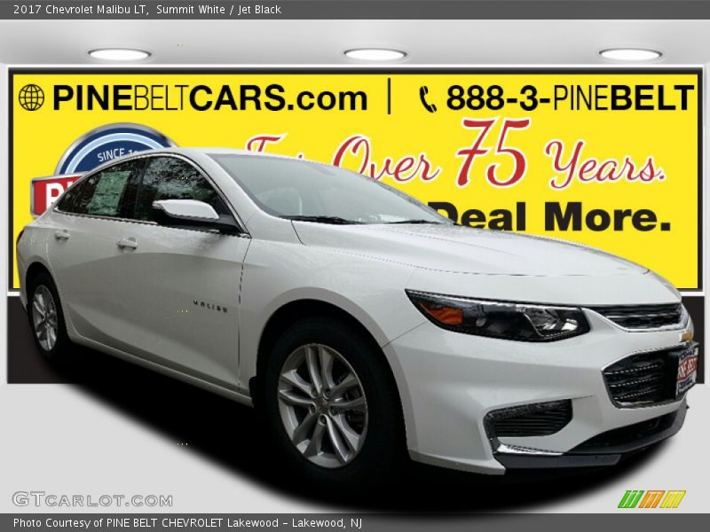 Summit White / Jet Black 2017 Chevrolet Malibu LT