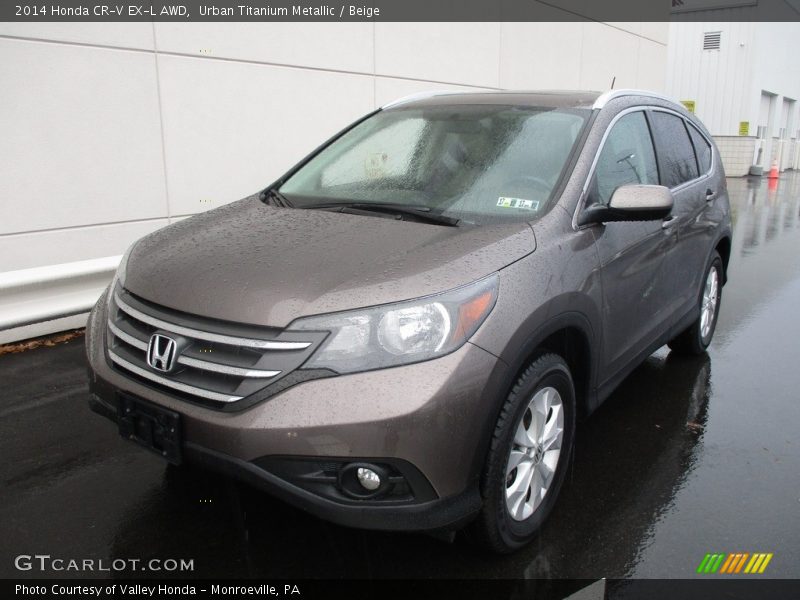 Urban Titanium Metallic / Beige 2014 Honda CR-V EX-L AWD