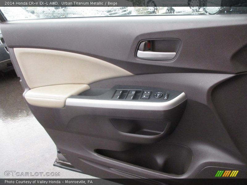 Urban Titanium Metallic / Beige 2014 Honda CR-V EX-L AWD