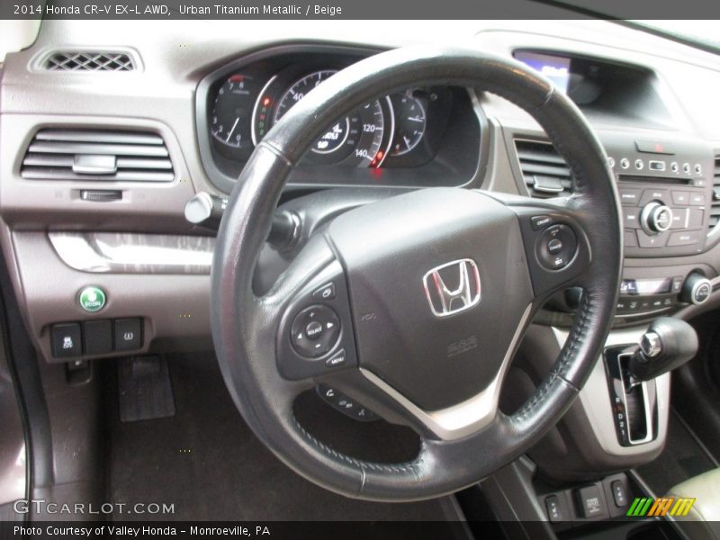 Urban Titanium Metallic / Beige 2014 Honda CR-V EX-L AWD