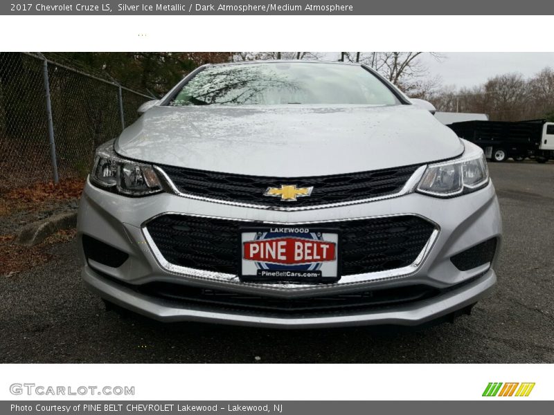 Silver Ice Metallic / Dark Atmosphere/Medium Atmosphere 2017 Chevrolet Cruze LS