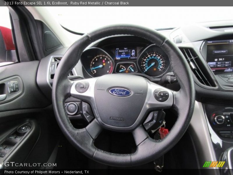 Ruby Red Metallic / Charcoal Black 2013 Ford Escape SEL 1.6L EcoBoost