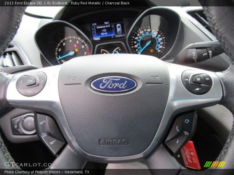 Ruby Red Metallic / Charcoal Black 2013 Ford Escape SEL 1.6L EcoBoost