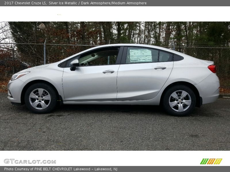 Silver Ice Metallic / Dark Atmosphere/Medium Atmosphere 2017 Chevrolet Cruze LS