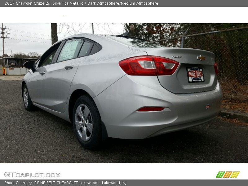 Silver Ice Metallic / Dark Atmosphere/Medium Atmosphere 2017 Chevrolet Cruze LS