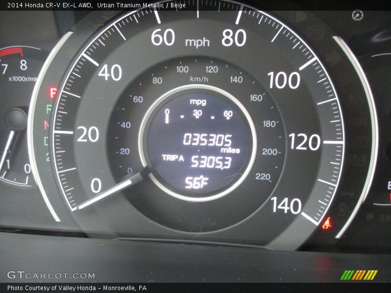 Urban Titanium Metallic / Beige 2014 Honda CR-V EX-L AWD