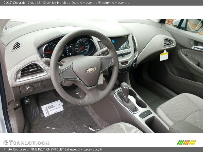 Silver Ice Metallic / Dark Atmosphere/Medium Atmosphere 2017 Chevrolet Cruze LS